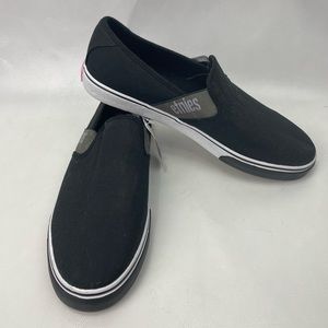 Etnies Slide On Black Fabric Women’s Shoes Sz 9